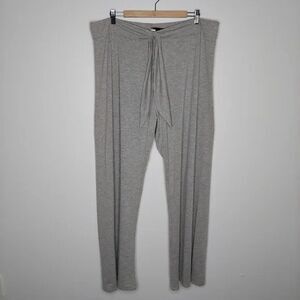 2Liv Lounge Pants 3X Gray Fleece Tie Waist